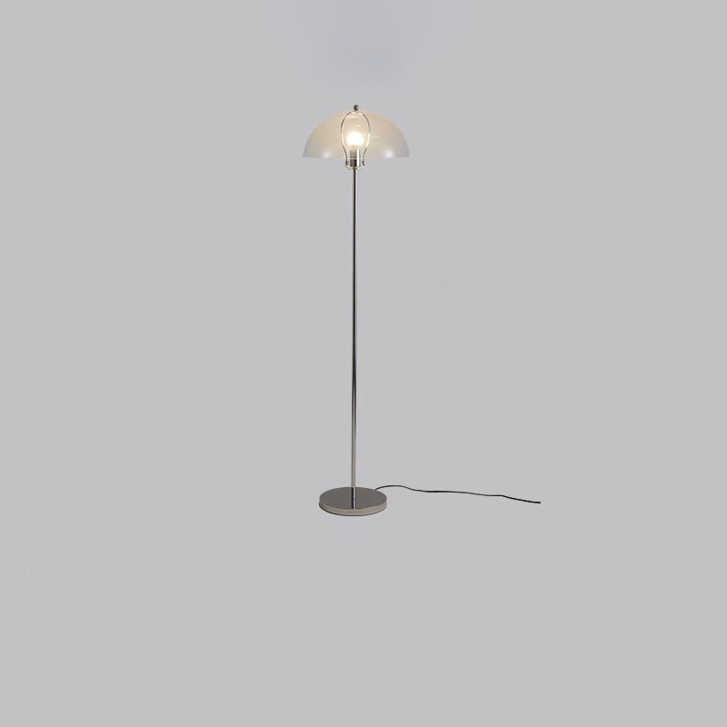 Modern Simplicity Half Round Acrylic Floor Lamp - 1-Light Design for Living Room