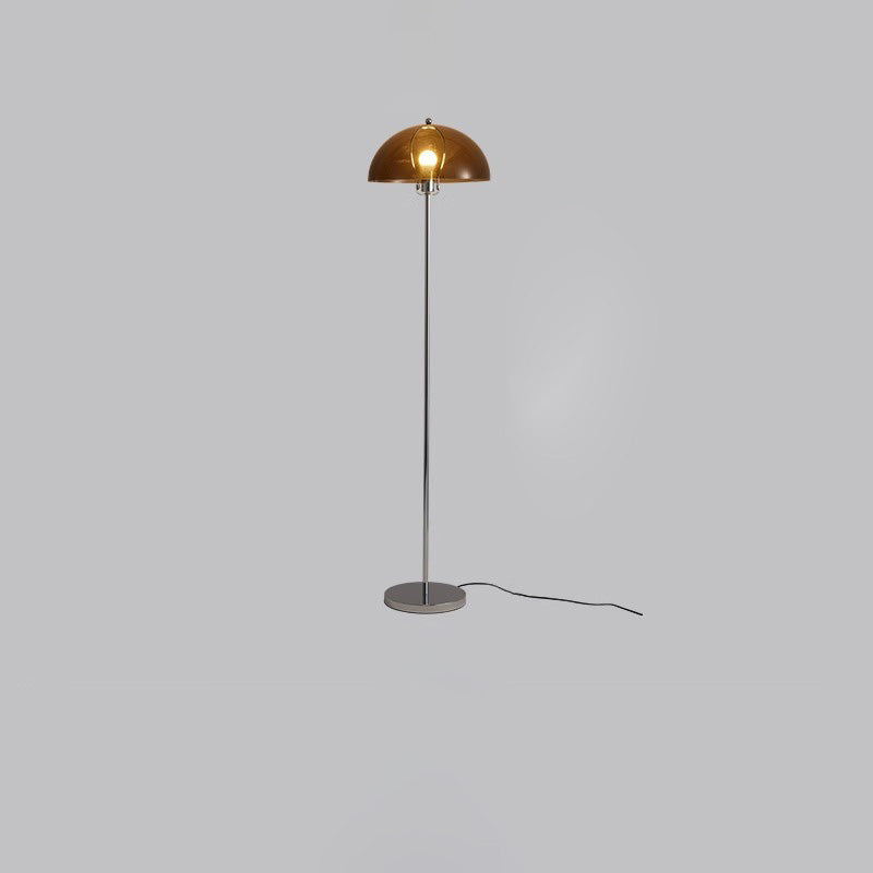 Modern Simplicity Half Round Acrylic Floor Lamp - 1-Light Design for Living Room