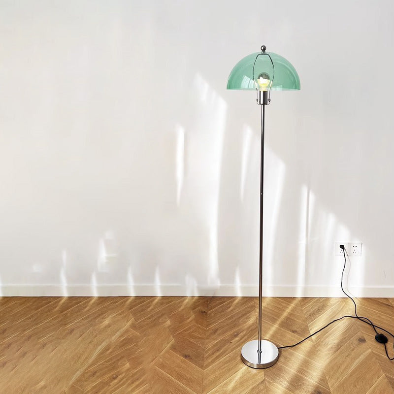 Modern Simplicity Half Round Acrylic Floor Lamp - 1-Light Design for Living Room