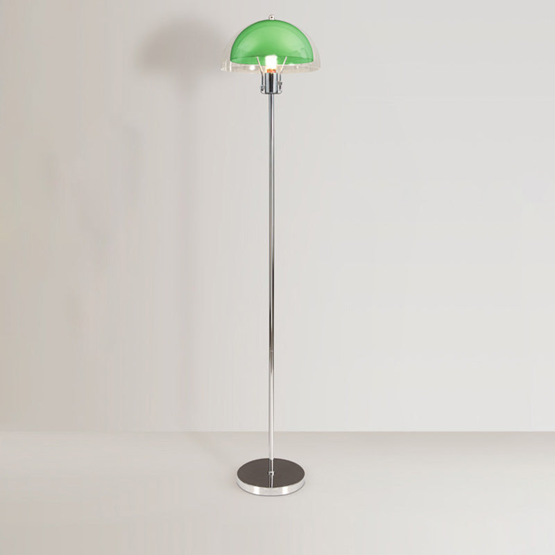 Modern Simplicity Half Round Acrylic Floor Lamp - 1-Light Design for Living Room