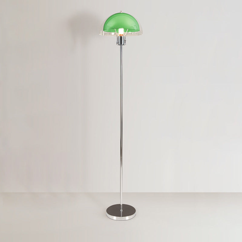 Modern Simplicity Half Round Acrylic Floor Lamp - 1-Light Design for Living Room