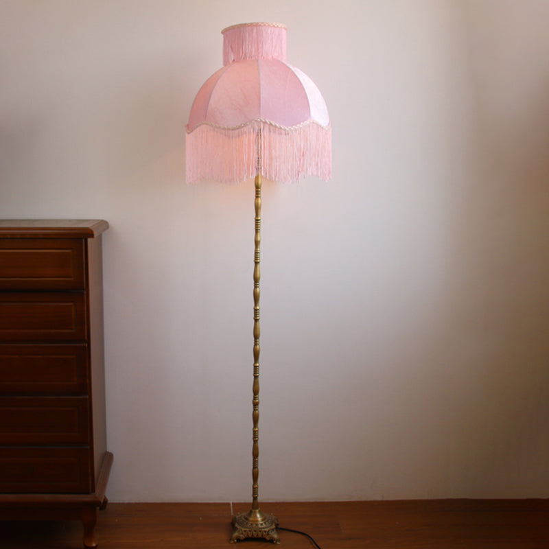 Traditional Vintage Cylinder Semicircle Tassel Floor Lamp - 1-Light Copper Design for Living Room

Illuminate your living room with this exquisite traditional vintage floor lamp. Featuring a unique cylinder shape and elegant semicircle design, this 1-ligh