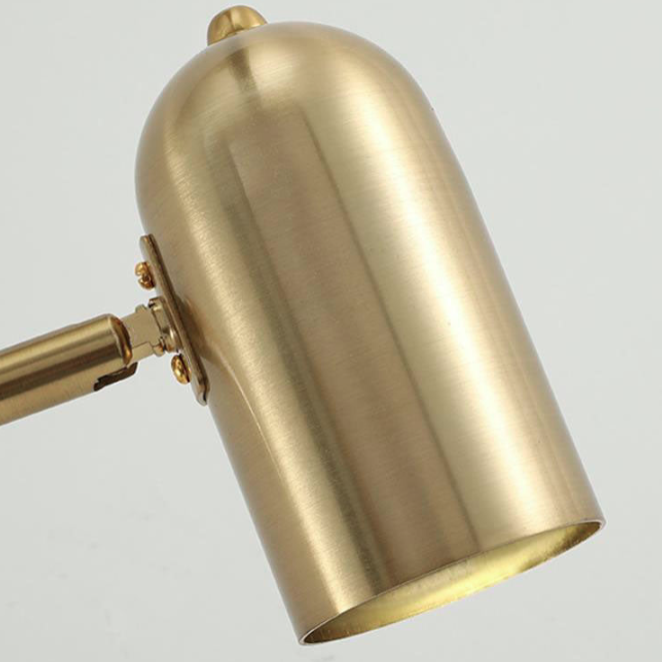 Nordic Iron Cylinder Wall Sconce Lamp - Swing Arm Design for Bedroom