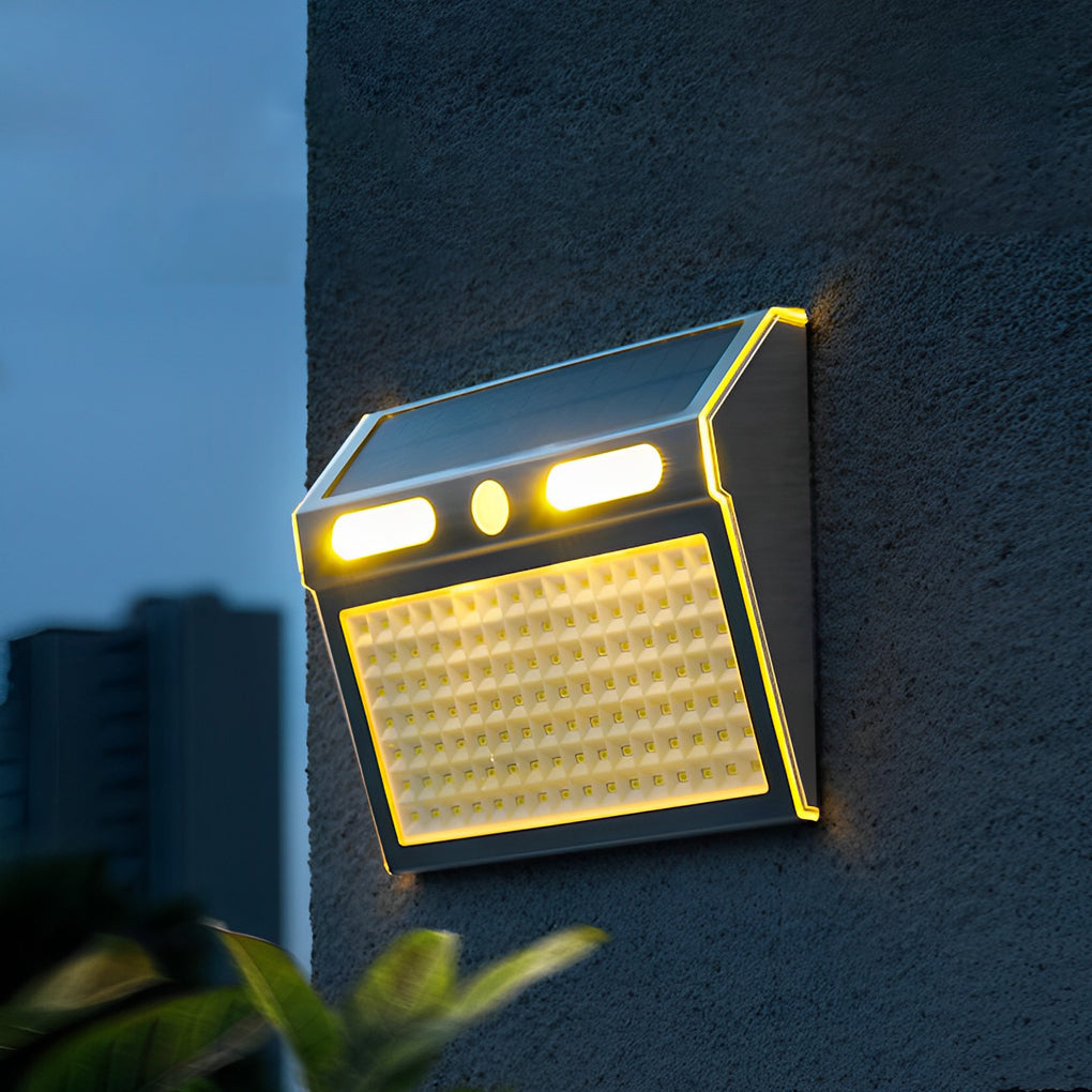 Outdoor Solar Motion Sensor Wall Light - Waterproof LED Security Lighting