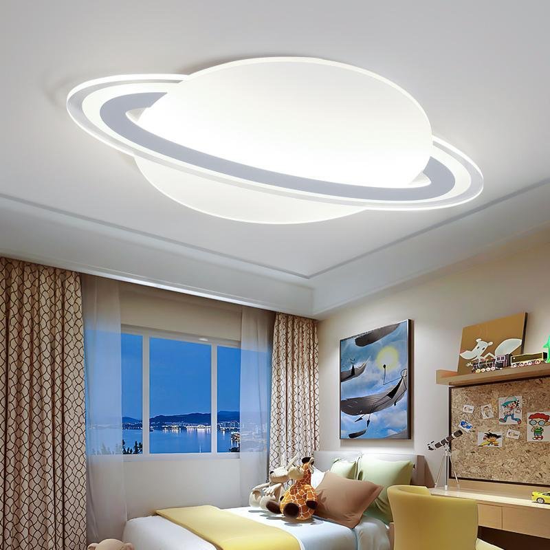 Modern Planet Shaped Dimmable LED Ceiling Light with Remote Control