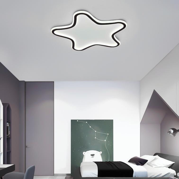 Modern Starfish Black Flush Mount LED Ceiling Light Dimmable