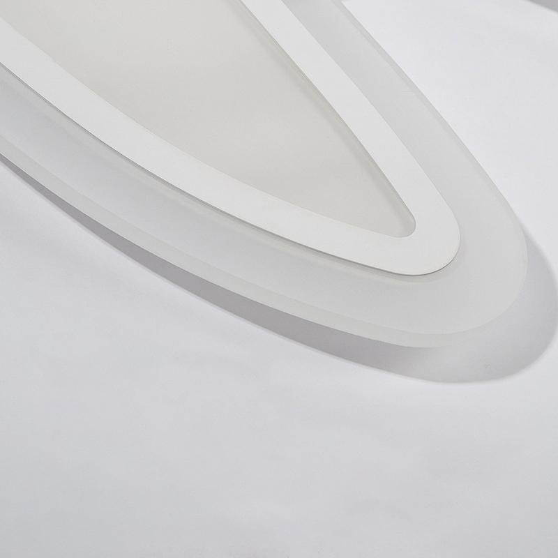 LED Aircraft Shaped Flush Mount Light – Modern White Iron Ceiling Fixture
