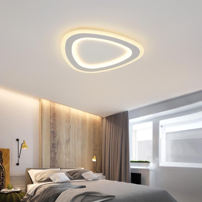 Triangle Modern LED Flush Mount Ceiling Light – Contemporary Design, Energy Efficient Lighting, Flush Mount Fixture