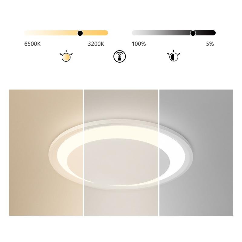 12'' 16'' Round White LED Flush Mount Ceiling Light, Modern Home Lighting