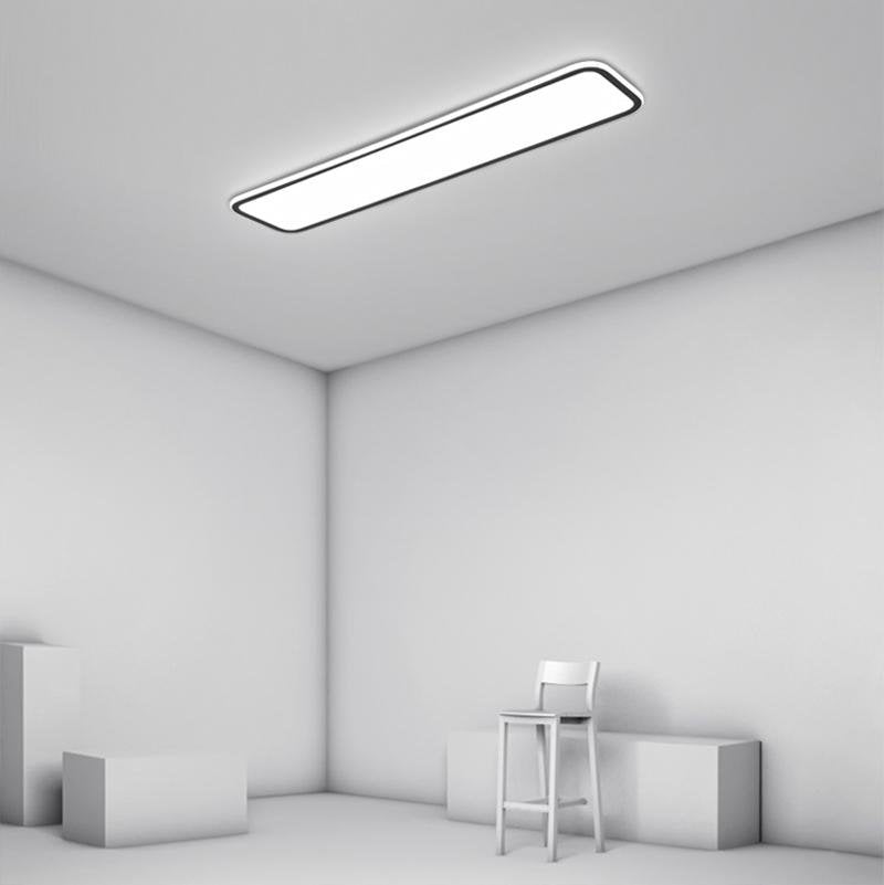 Rectangular Black Flush Mount Light 20'' 30'' Modern Ceiling Fixture
