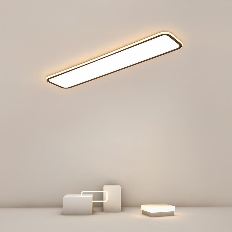 Rectangular Black Flush Mount Light 20'' 30'' Modern Ceiling Fixture