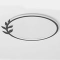 20" Dimmable Black Flush Mount LED Ceiling Light - Leaf Edge Design