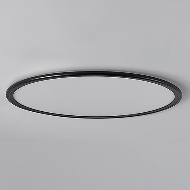 16" Modern LED Ultrathin Black & White Flush Mount Ceiling Light