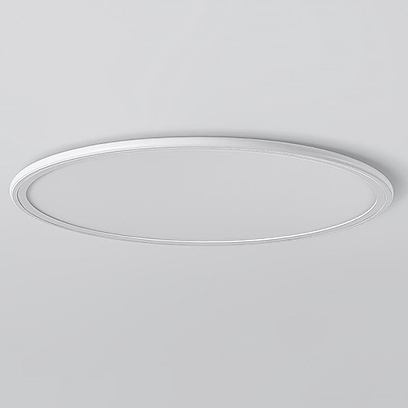 16" Modern LED Ultrathin Black & White Flush Mount Ceiling Light