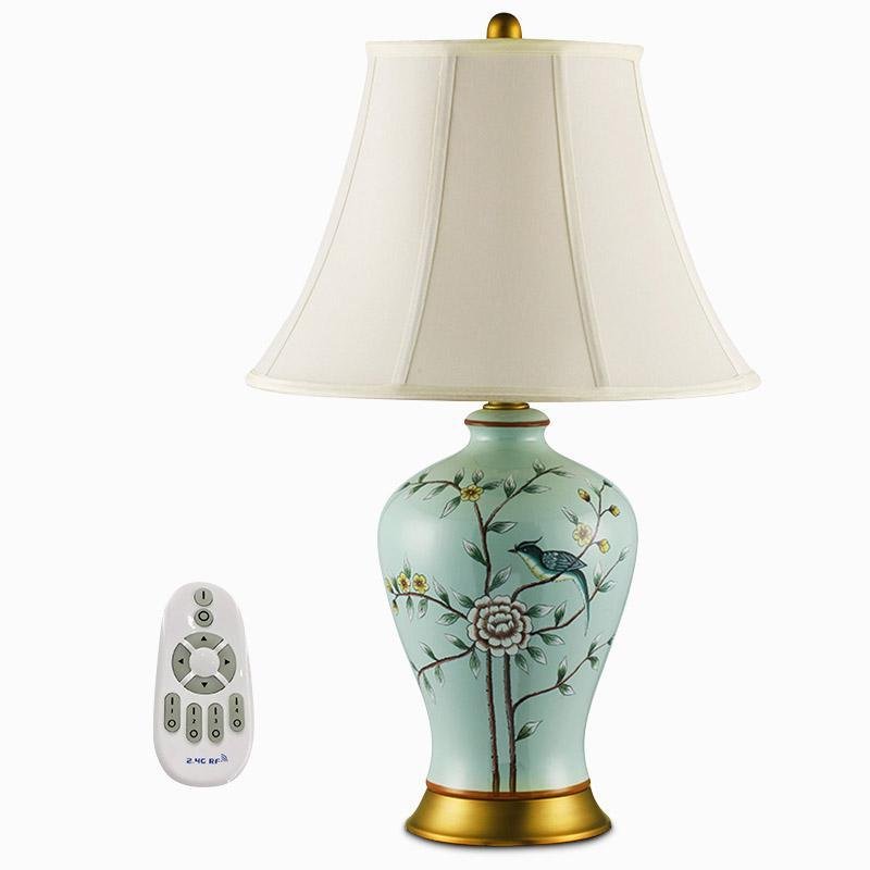23 Inch Oriental Branches and Birds Porcelain Table Lamp - Elegant Home Decor, Chinese Inspired, Decorative Lighting, Fine Art Lighting, Unique Design, Handcrafted Ceramic Lamp, Living Room Accent, Gifts for Home.