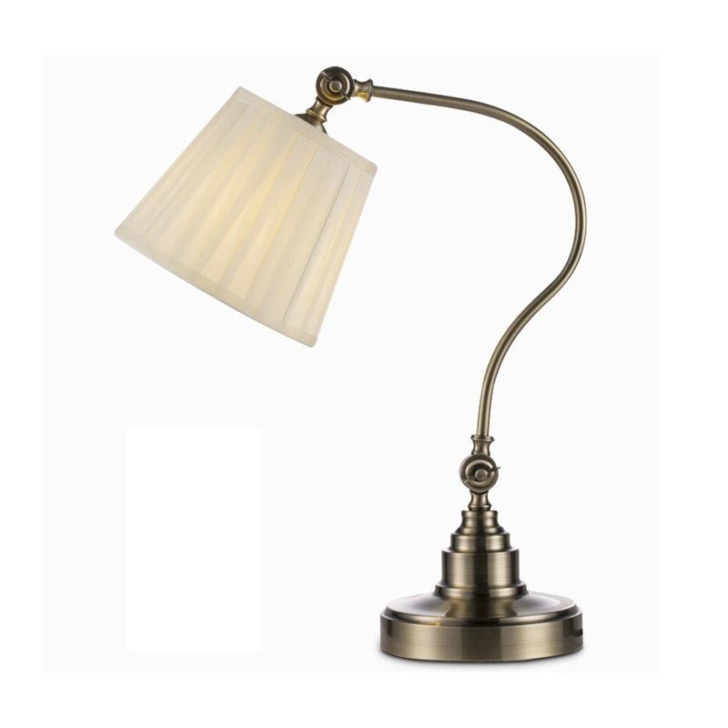 Industrial Metal Desk Lamp with Adjustable Curved Arm Lighting