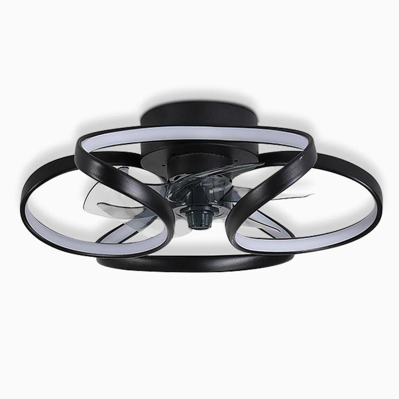 Flower Ceiling Fan with LED Recessed Light - Modern Home Lighting