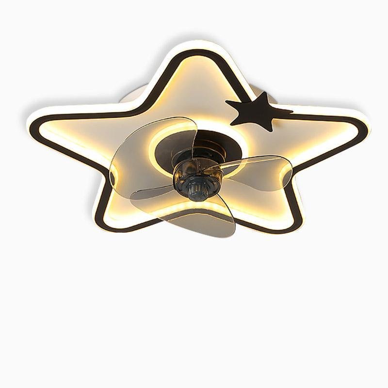 LED Star Ceiling Fan for Kids with Lights and Remote