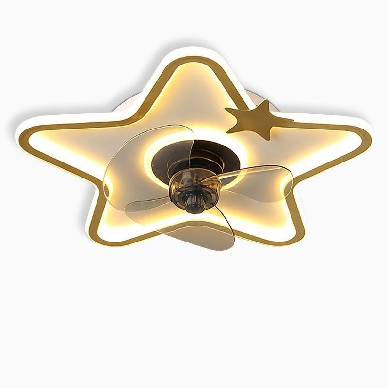 LED Star Ceiling Fan for Kids with Lights and Remote