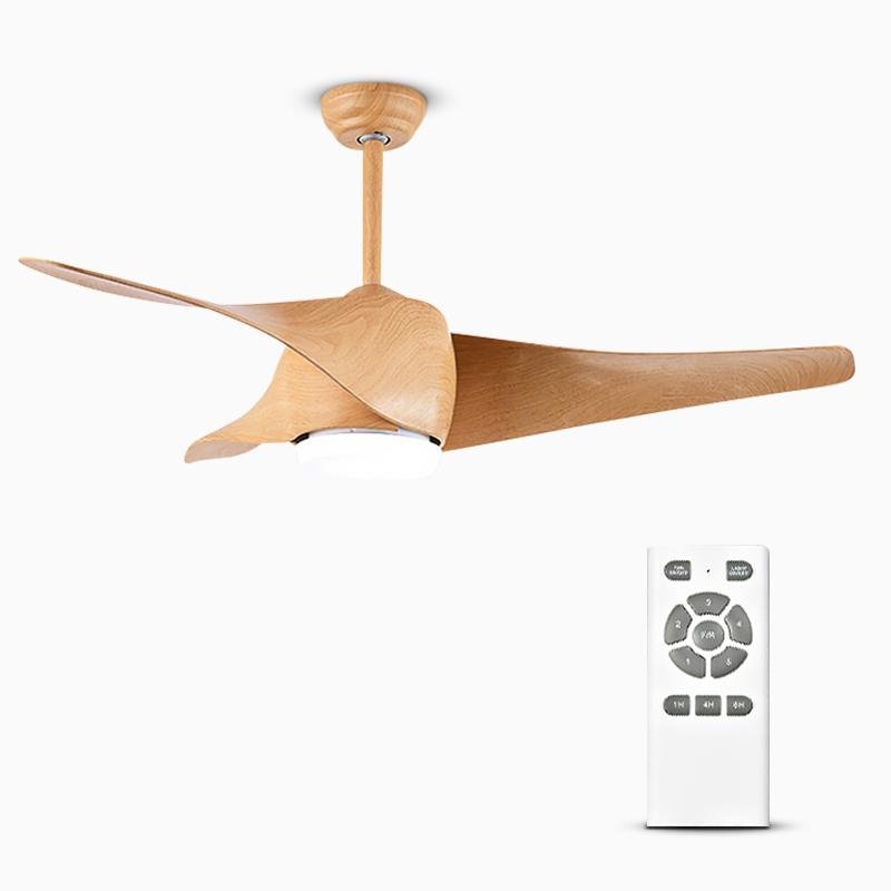 52" Downrod Ceiling Fan with Remote Control & LED Lights