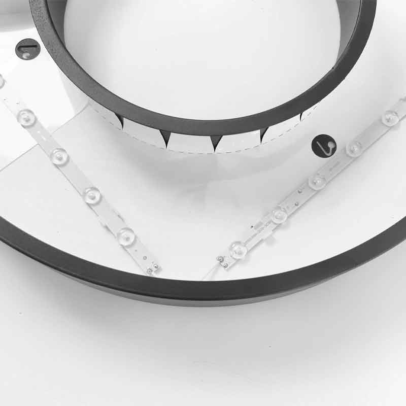Modern LED Pendant Ring Ceiling Light - Metal & Acrylic Design