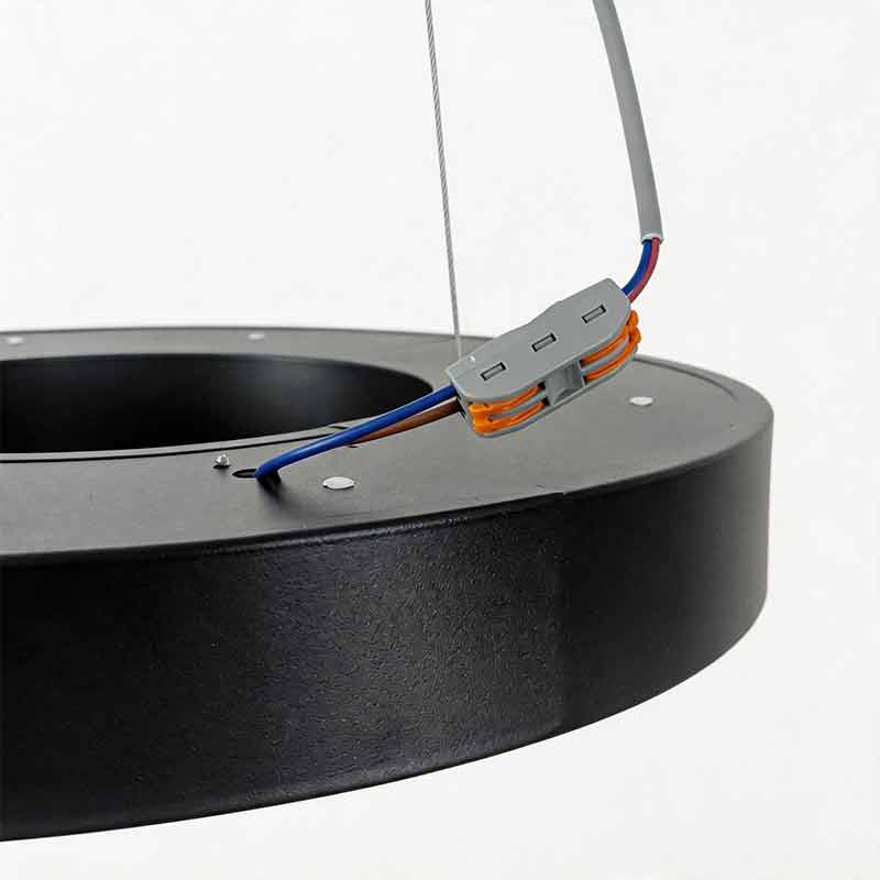 LED Pendant Ring Ceiling Light Modern Metal Acrylic Fixture