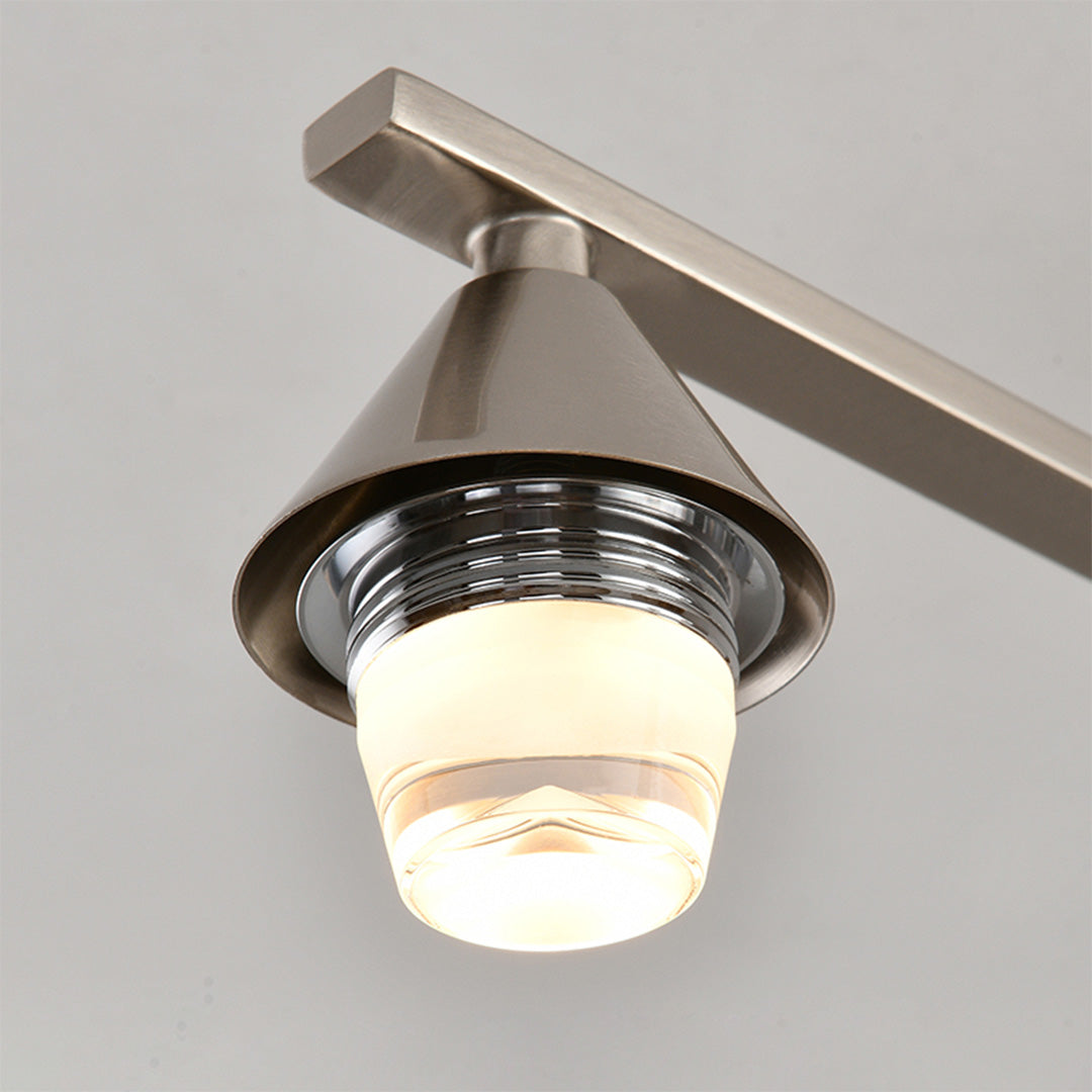 Sputnik Mid Century Semi-Flush Mount Ceiling Light - Silver Metal Pendant Fixture