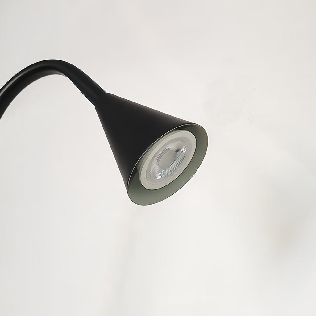 Black and Gold LED Minimalist Floor Lamp - Modern Reading Light