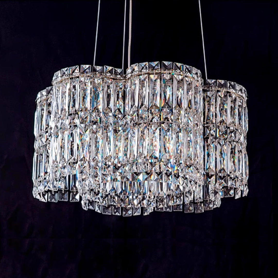 LED Crystal Chandelier Modern Elegant Lighting Minimalist Design
