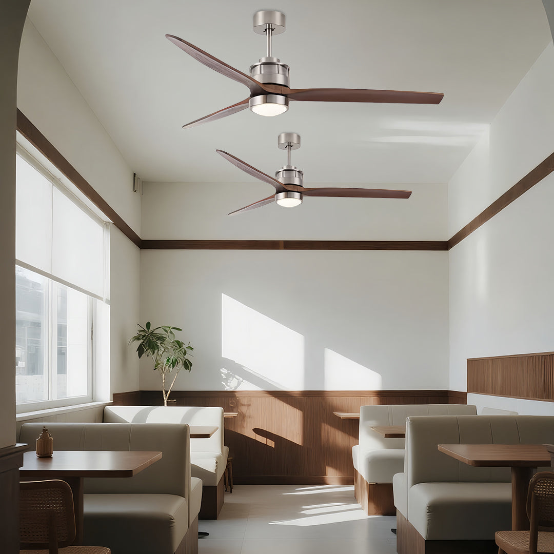 Contemporary LED Ceiling Fan with Remote Control and Light