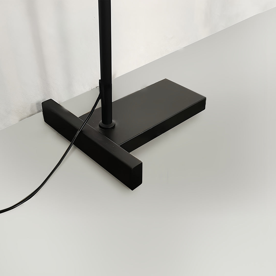 Black and Gold LED Minimalist Floor Lamp - Modern Reading Light