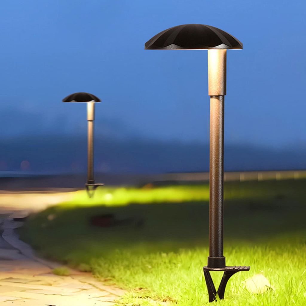 LED Outdoor Stake Lights - Stylish Waterproof Ground Lamps for Minimalist Gardens