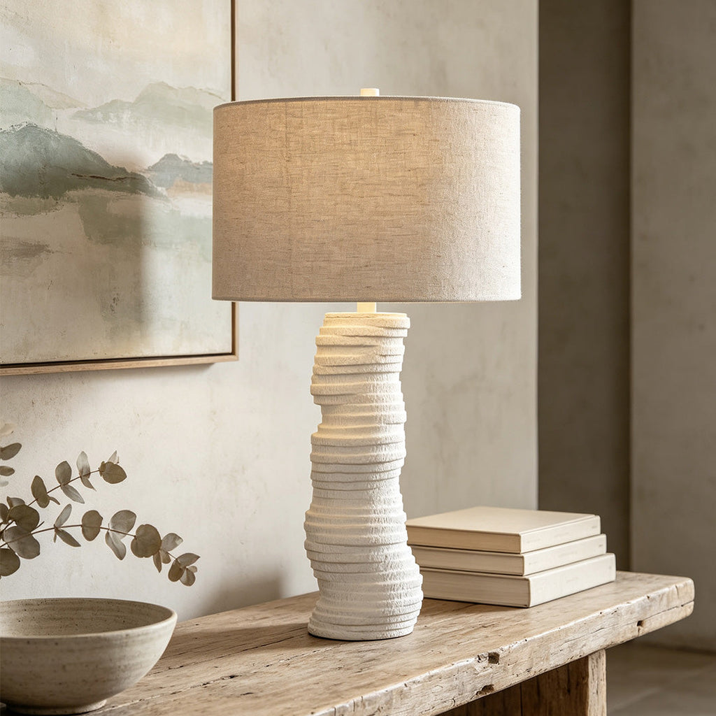 Resin Wabi-Sabi Table Lamp - Ambient Bedside Light for Unique Décor