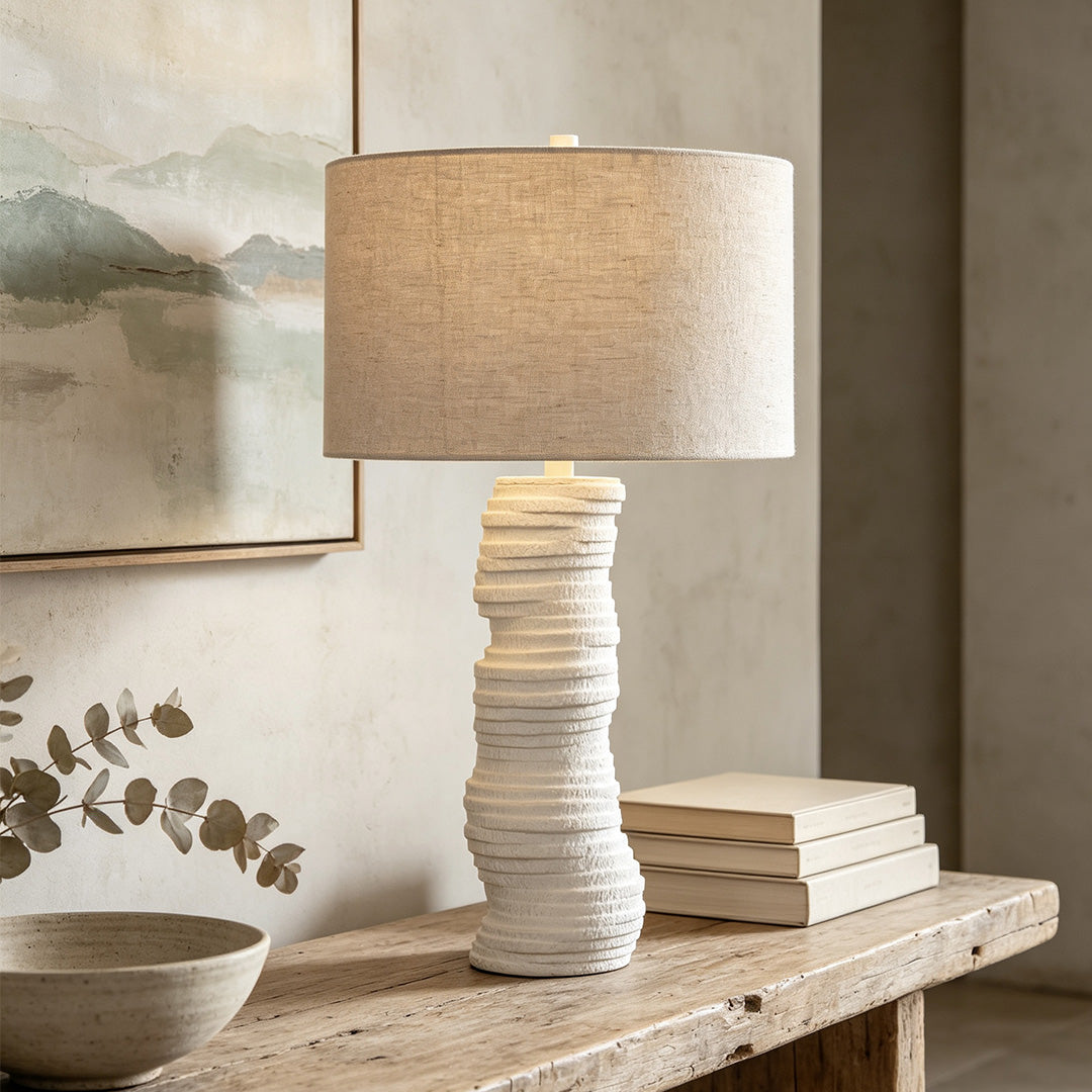 Resin Wabi-Sabi Table Lamp - Ambient Bedside Light for Unique Décor