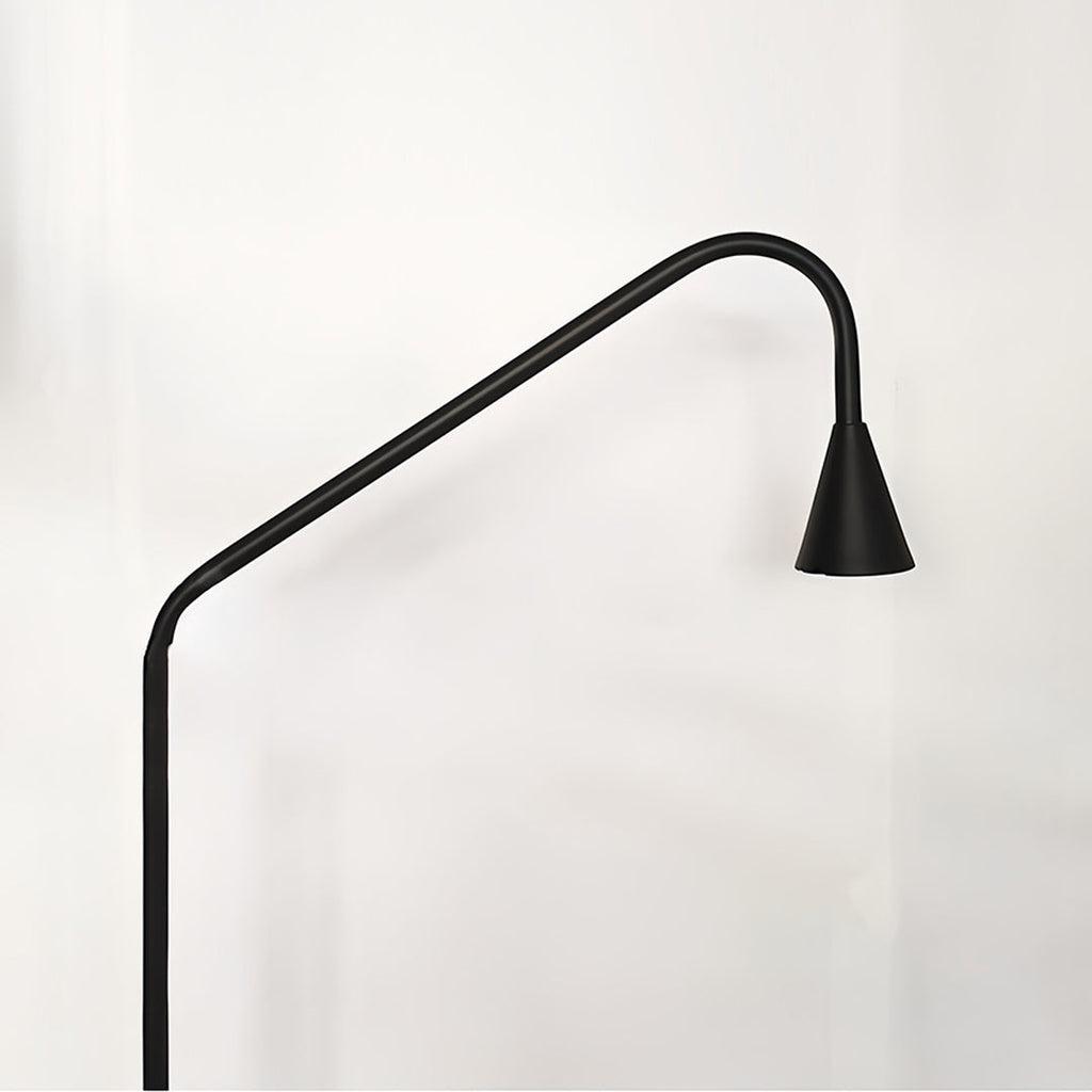 Black and Gold LED Minimalist Floor Lamp - Modern Reading Light
