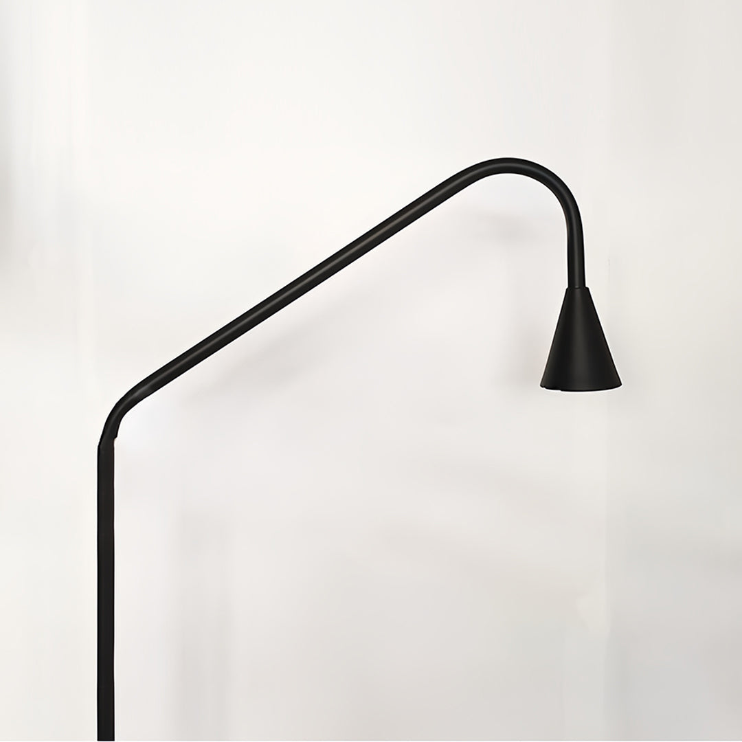 Black and Gold LED Minimalist Floor Lamp - Modern Reading Light