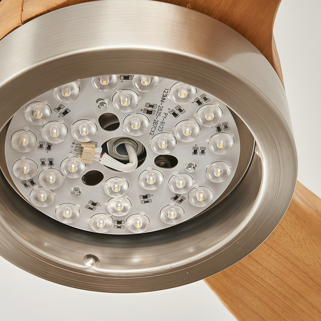 Contemporary LED Ceiling Fan with Remote Control and Light
