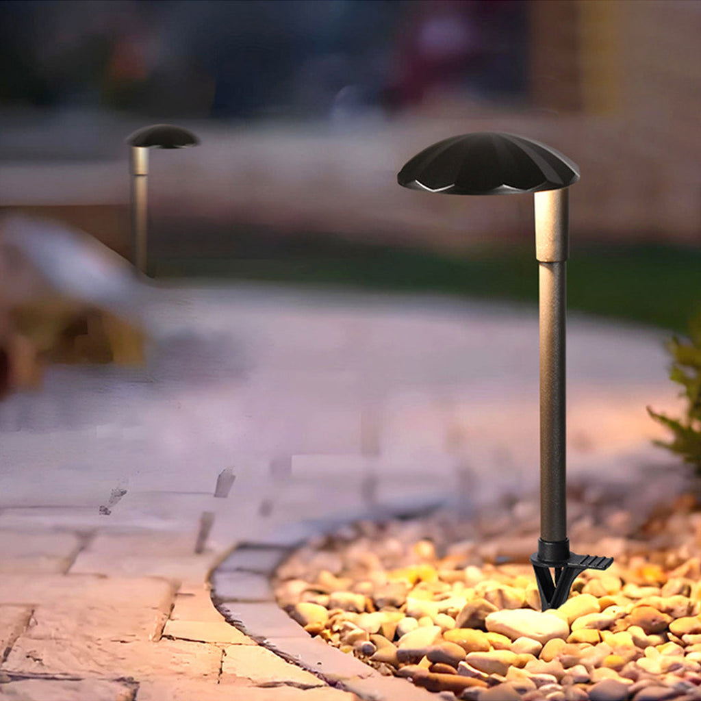 LED Outdoor Stake Lights - Stylish Waterproof Ground Lamps for Minimalist Gardens