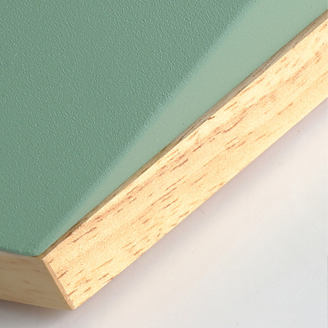 Colorful Flush Mount Ceiling Light - Nordic Geometric Wooden Lamp