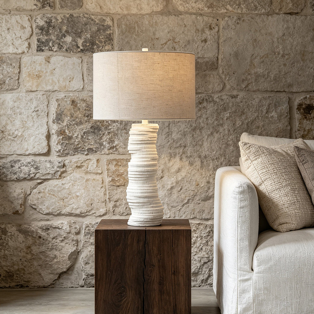 Resin Wabi-Sabi Table Lamp - Ambient Bedside Light for Unique Décor