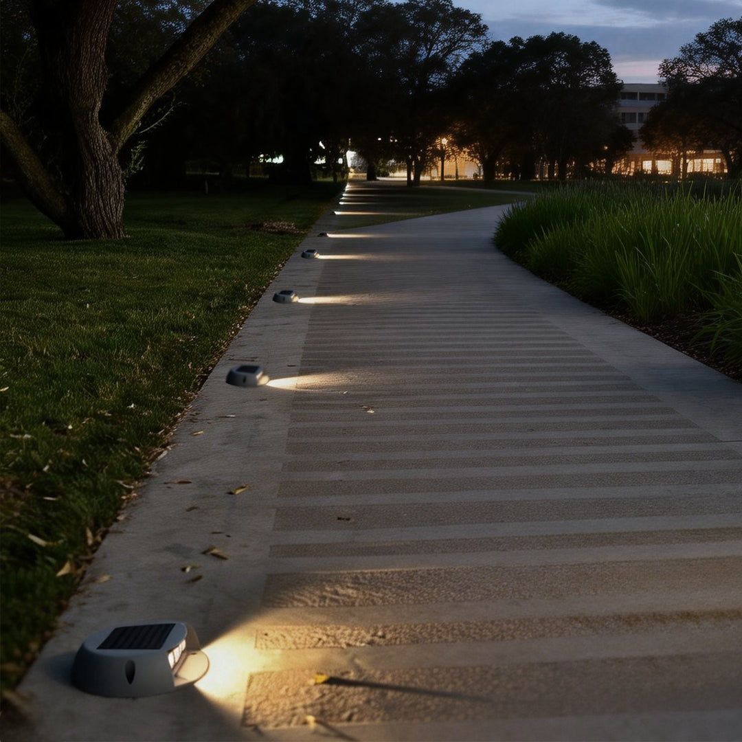 LED Solar Pathway Lights - Solar-Powered Deck Lighting for Landscape Pathways