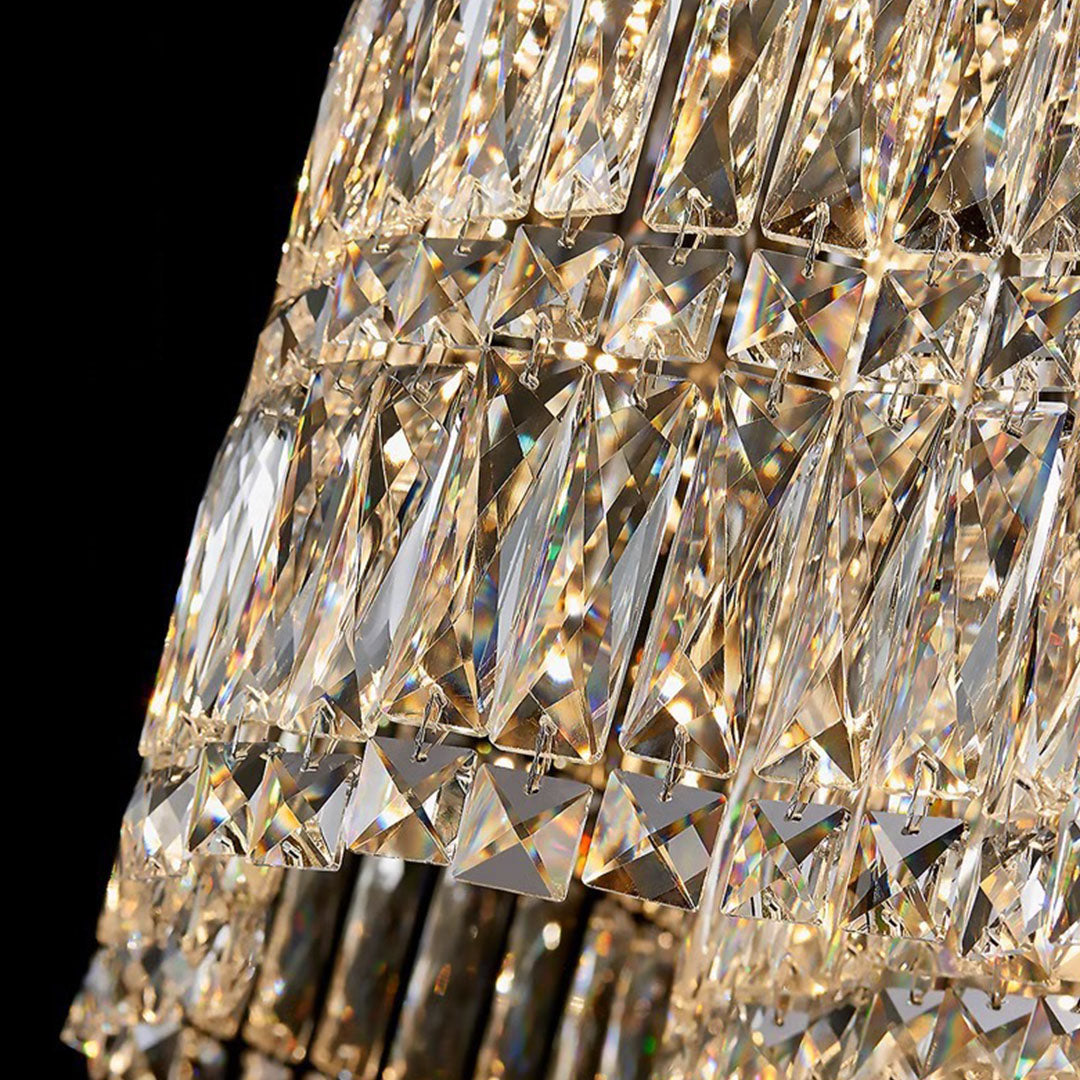 LED Crystal Chandelier Modern Elegant Lighting Minimalist Design