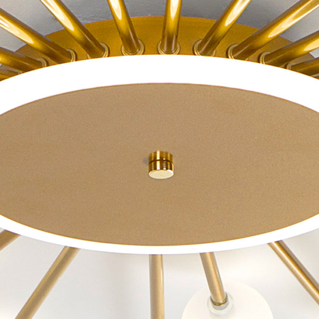 Glass Flush Mount Light - Minimalist Sputnik Luxury Ceiling Fixture