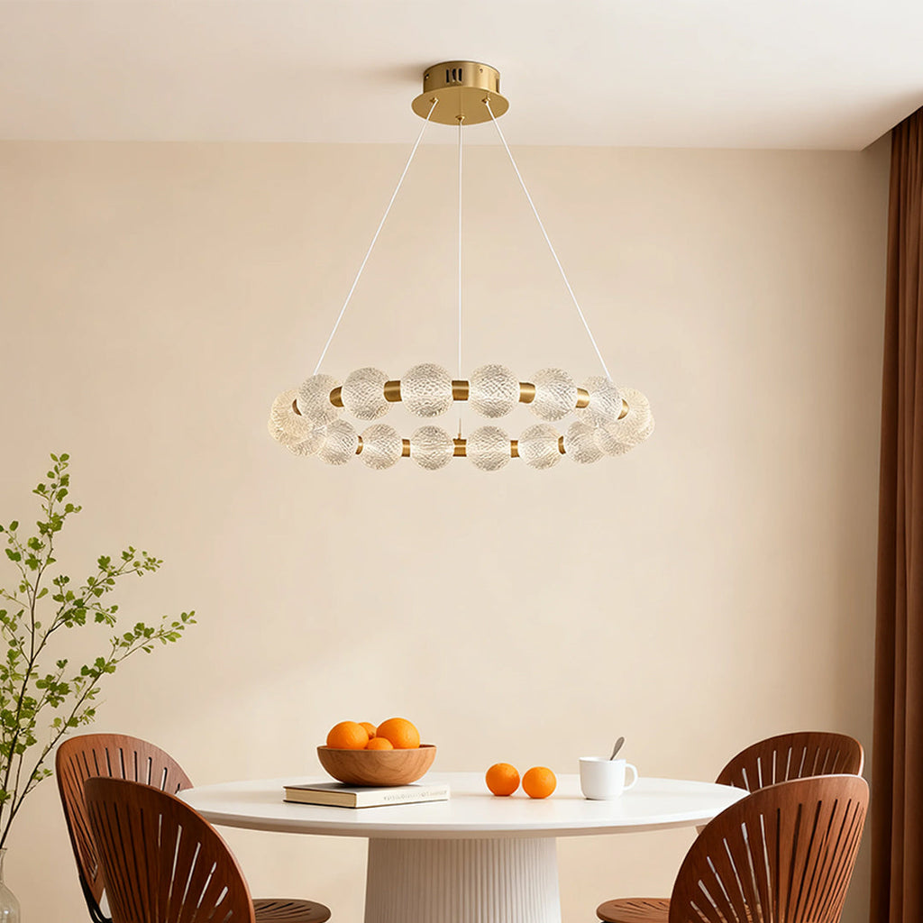 Minimalist Glass Shade Chandelier Luxury Island Light