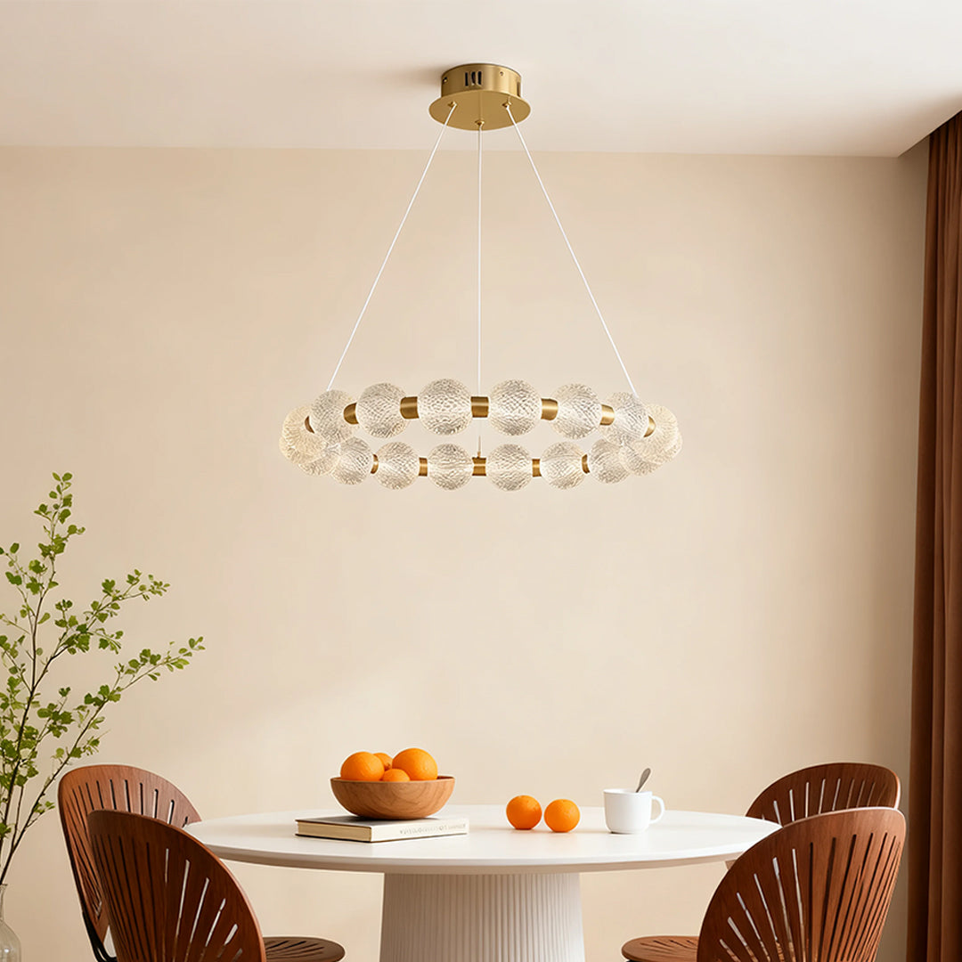 Minimalist Glass Shade Chandelier Luxury Island Light