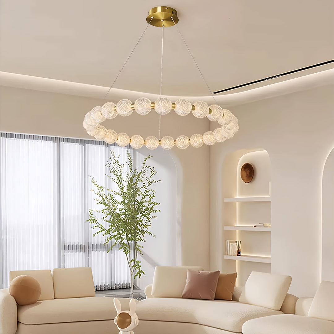 Minimalist Glass Shade Chandelier Luxury Island Light