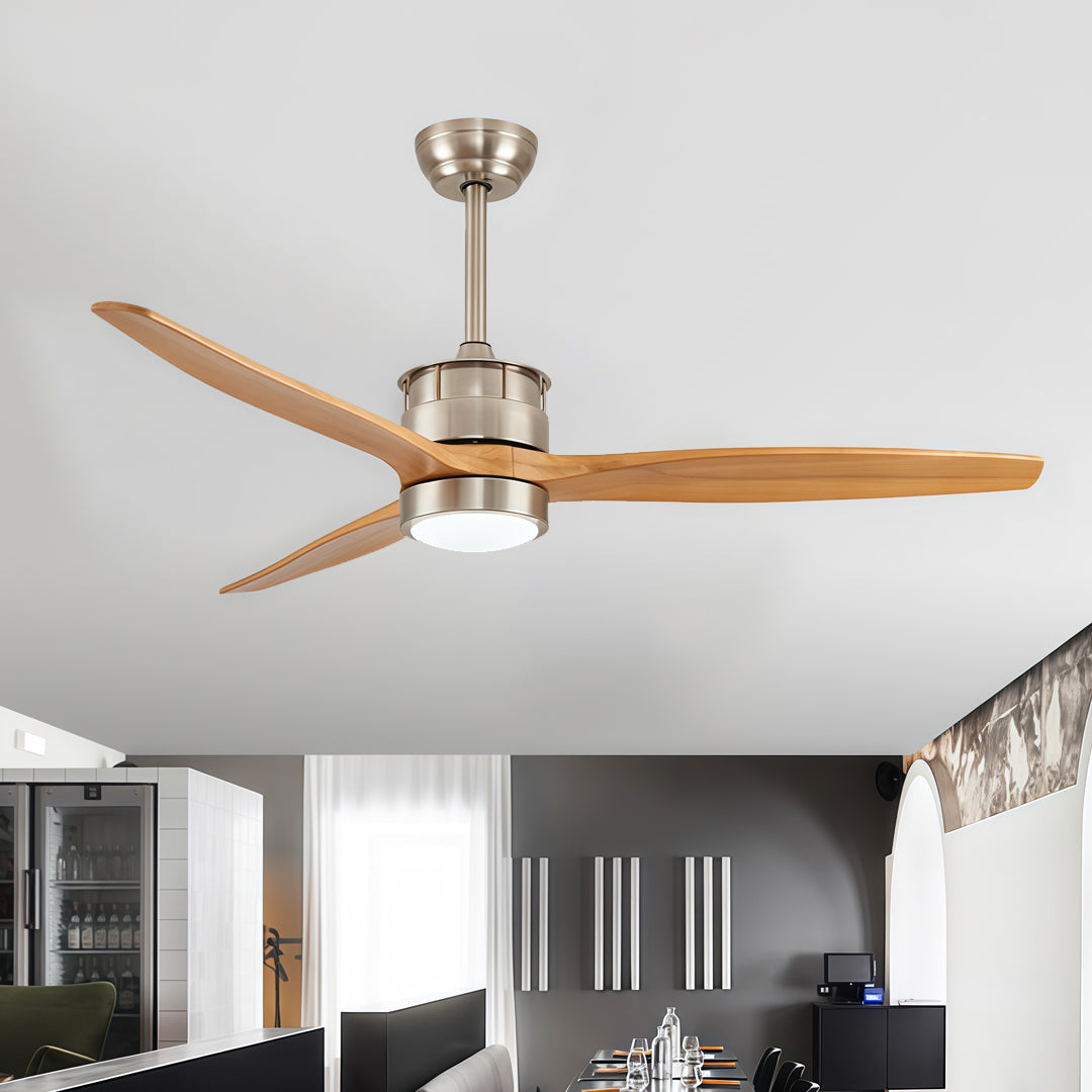 Contemporary LED Ceiling Fan with Remote Control and Light
