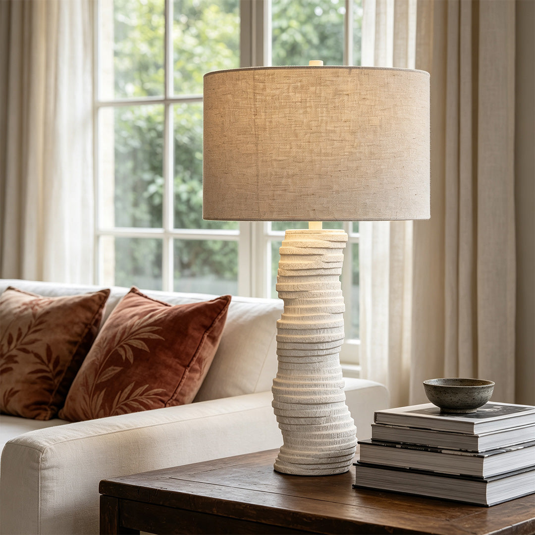 Resin Wabi-Sabi Table Lamp - Ambient Bedside Light for Unique Décor