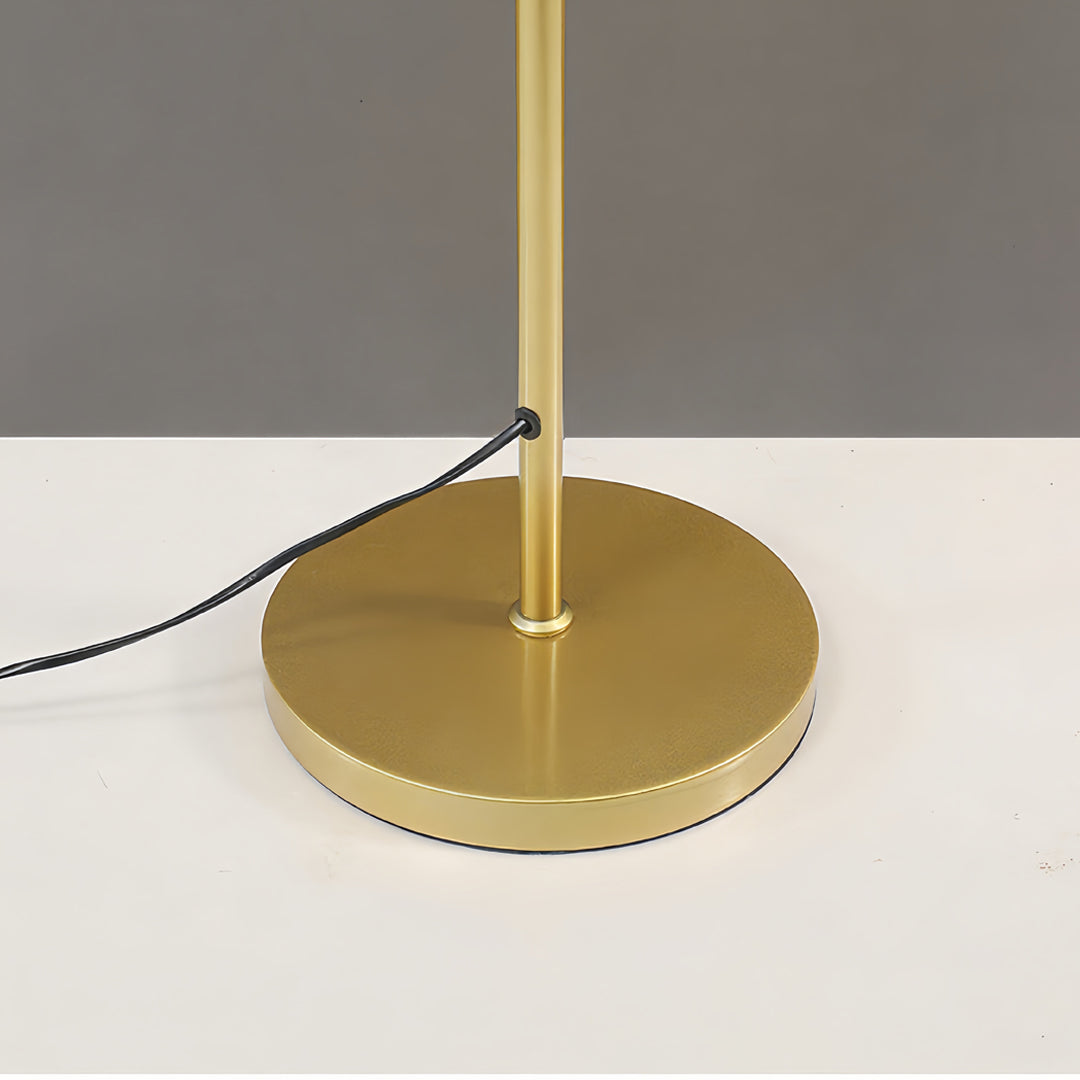 Modern 3-Light Gold Black White Globe Floor Lamp