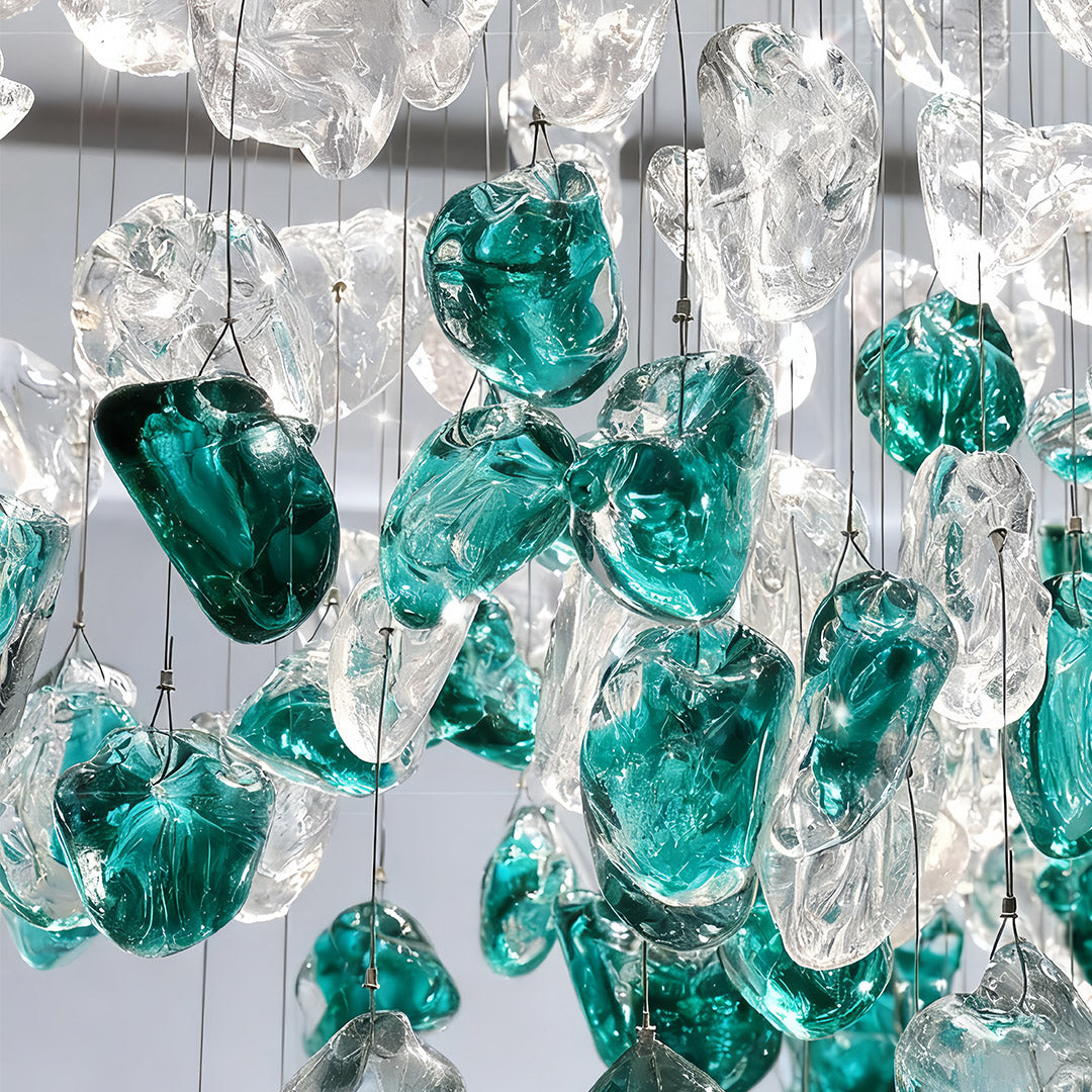 Beaded Glass Chandelier - Irregular Artistic Island Ceiling Light